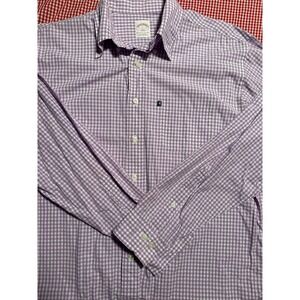 Brooks Brothers 346 Mens Large Gingham Check Button Up Shirt Long Sleeve Casual